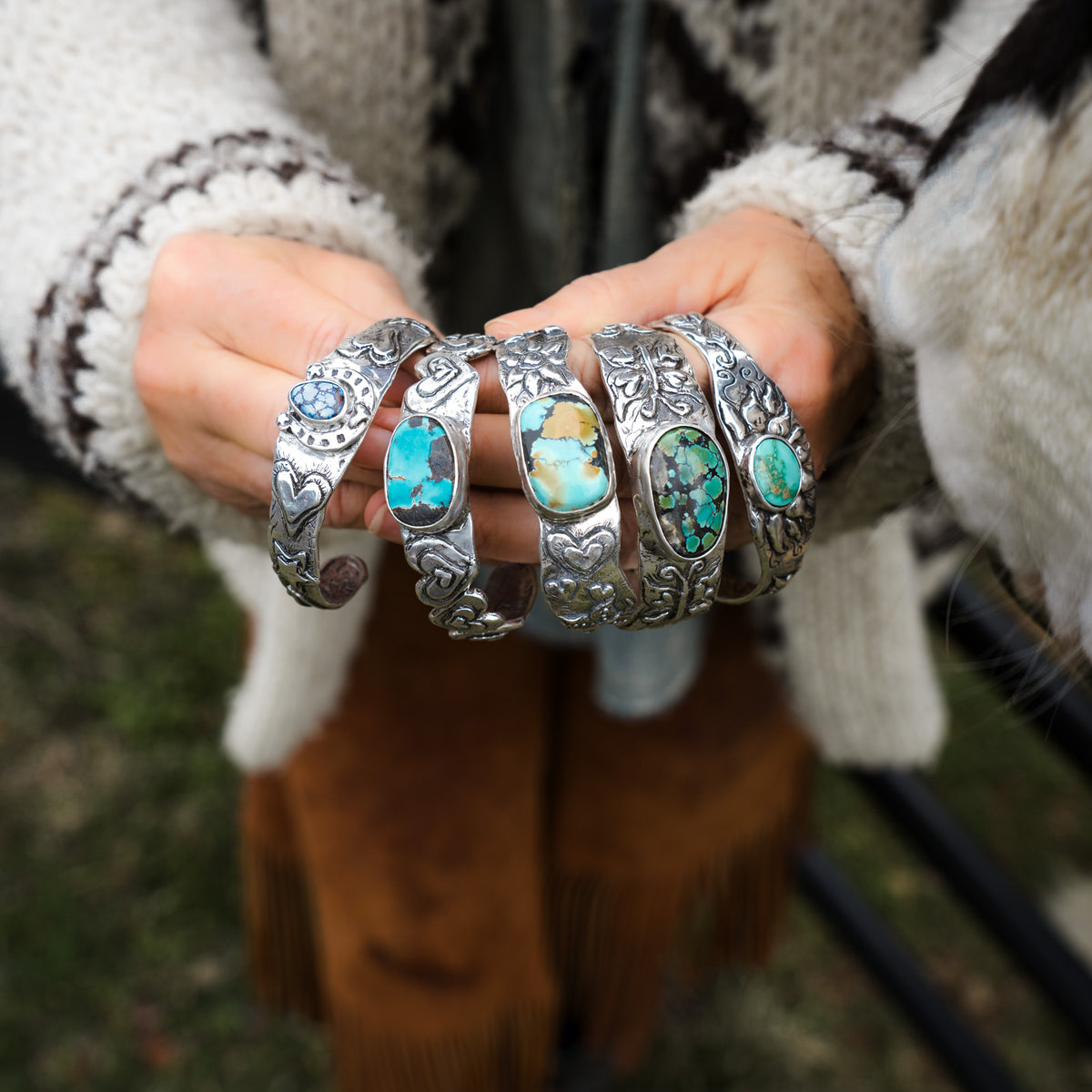 Wings to Fly Turquoise Cuff