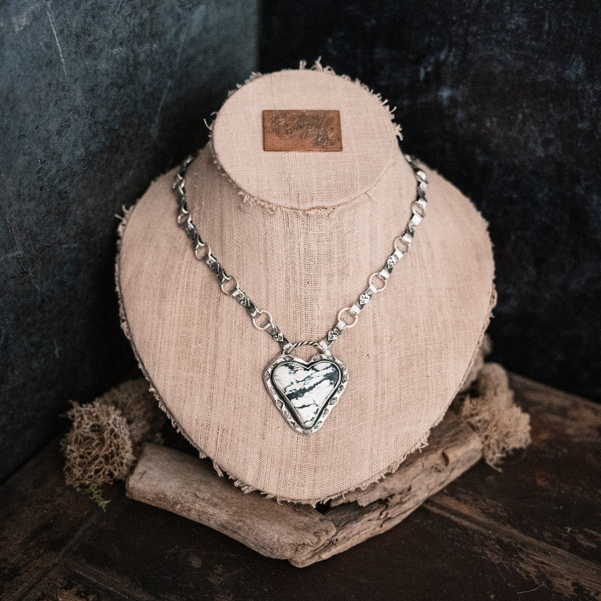 Honor Your Heart White Buffalo Necklace
