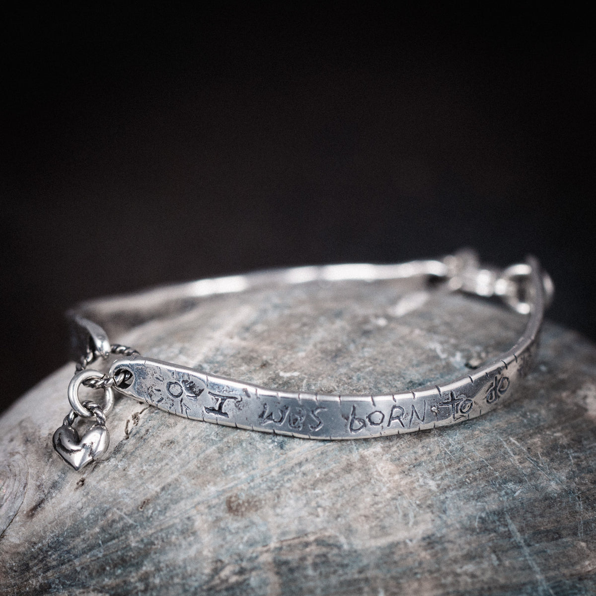 silver inspirational bracelet