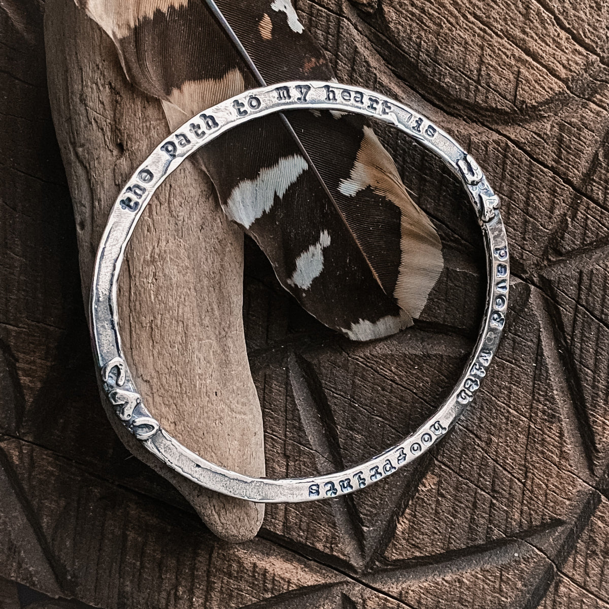 silver horse bangle bracelet