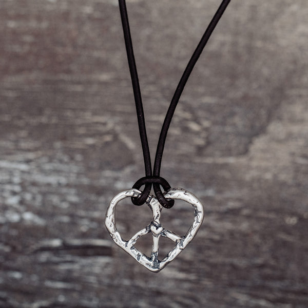 Love and Peace Necklace | Peace Sign Jewelry - Island Cowgirl