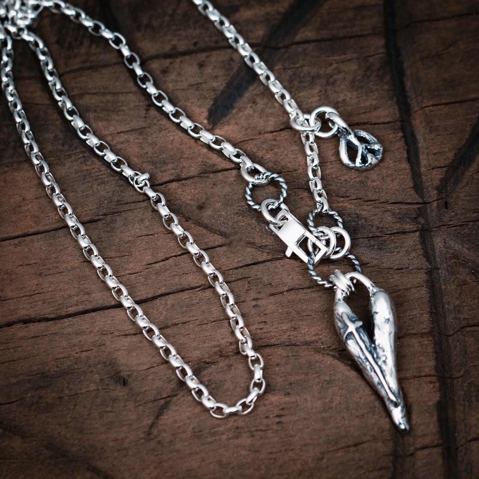 silver heart necklace