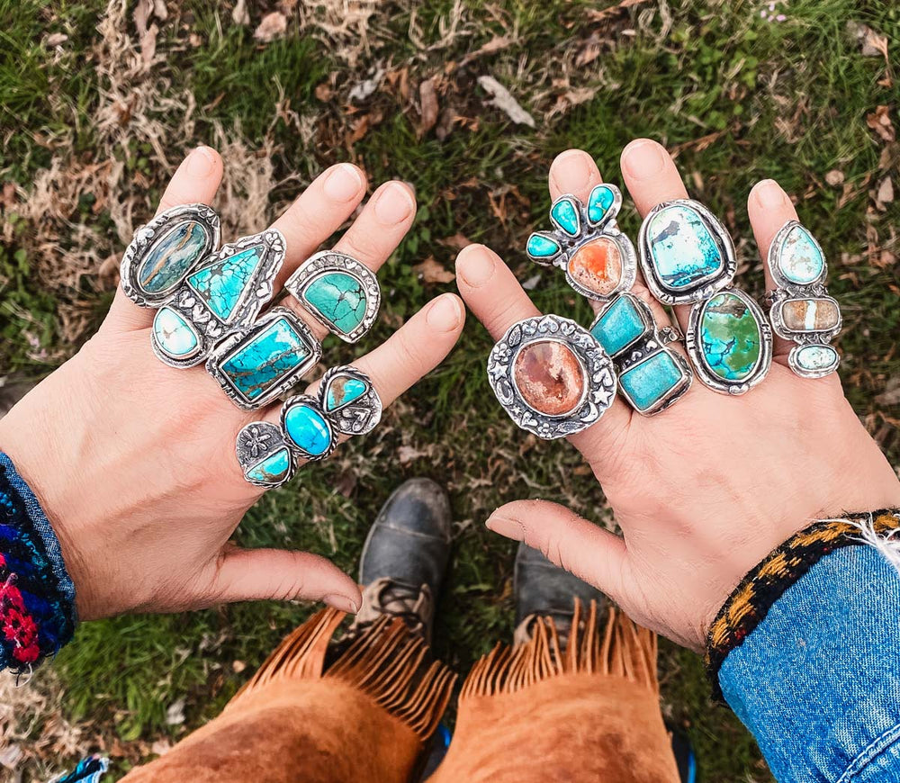 ...big turquoise rings are in the house - Island Cowgirl