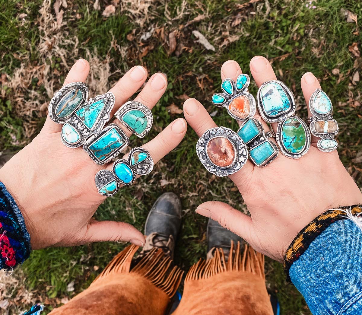 big turquoise rings