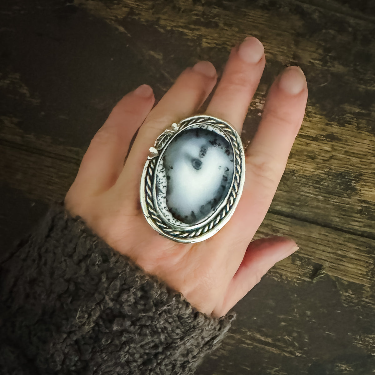 Shadow Moon Ring - Size 9.25