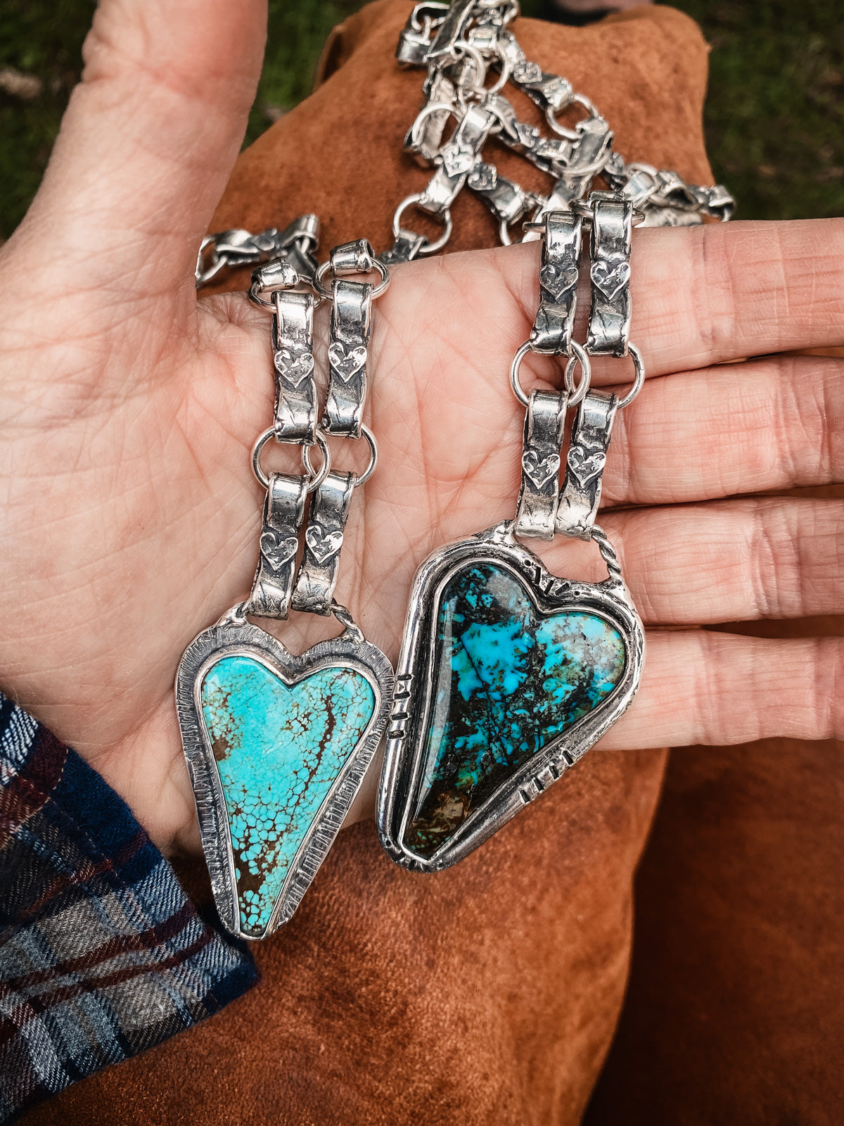 turquoise heart necklaces