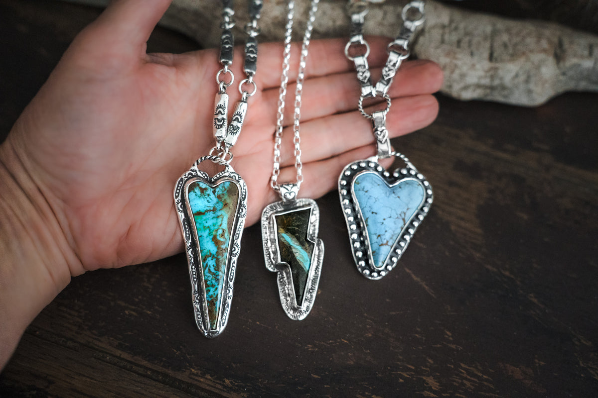 Brave Heart Number 8 Turquoise Necklace
