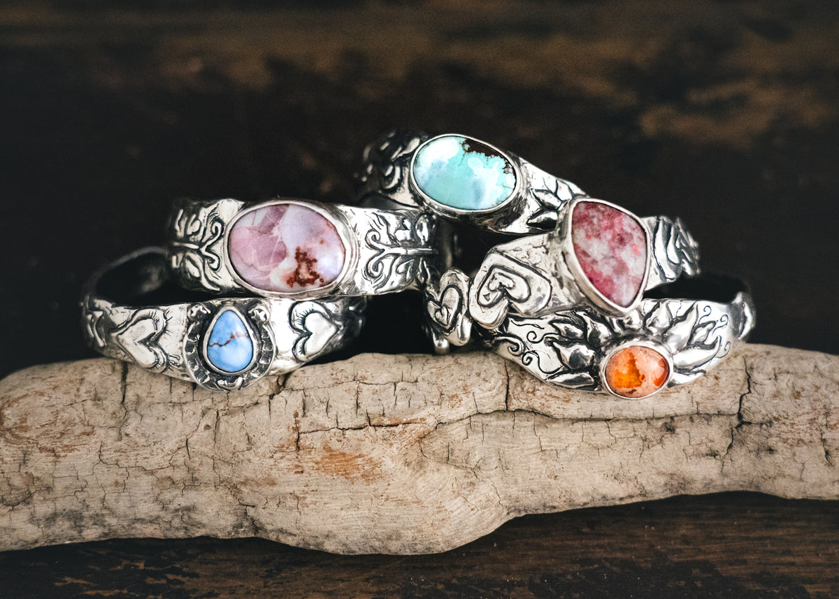 Protect This Cowgirl Golden Hills Lavender Turquoise Cuff