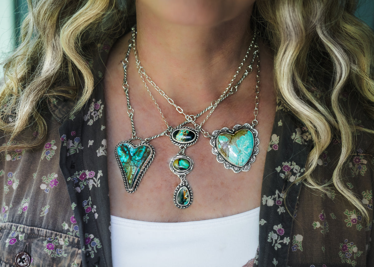 Stepping Stone Black Jack Necklace
