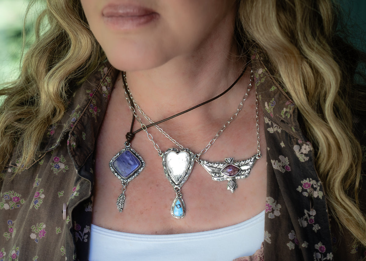 Wind Spirit Pink Tourmaline Necklace