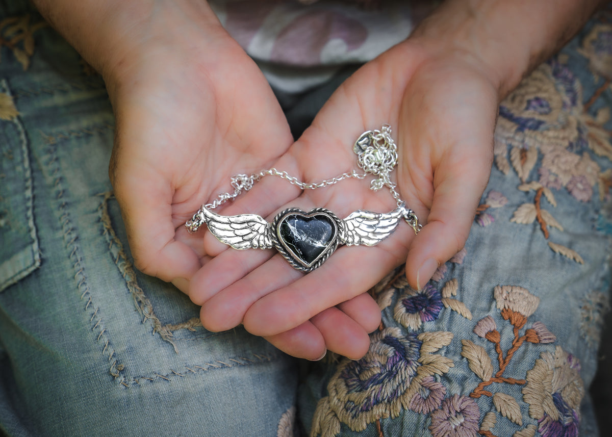 This Soul Has Wings White Buffalo Necklace