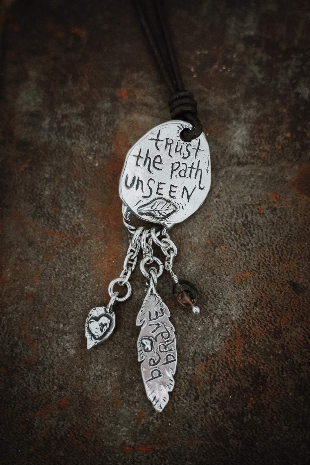 Path Unseen Turquoise Necklace-Leather