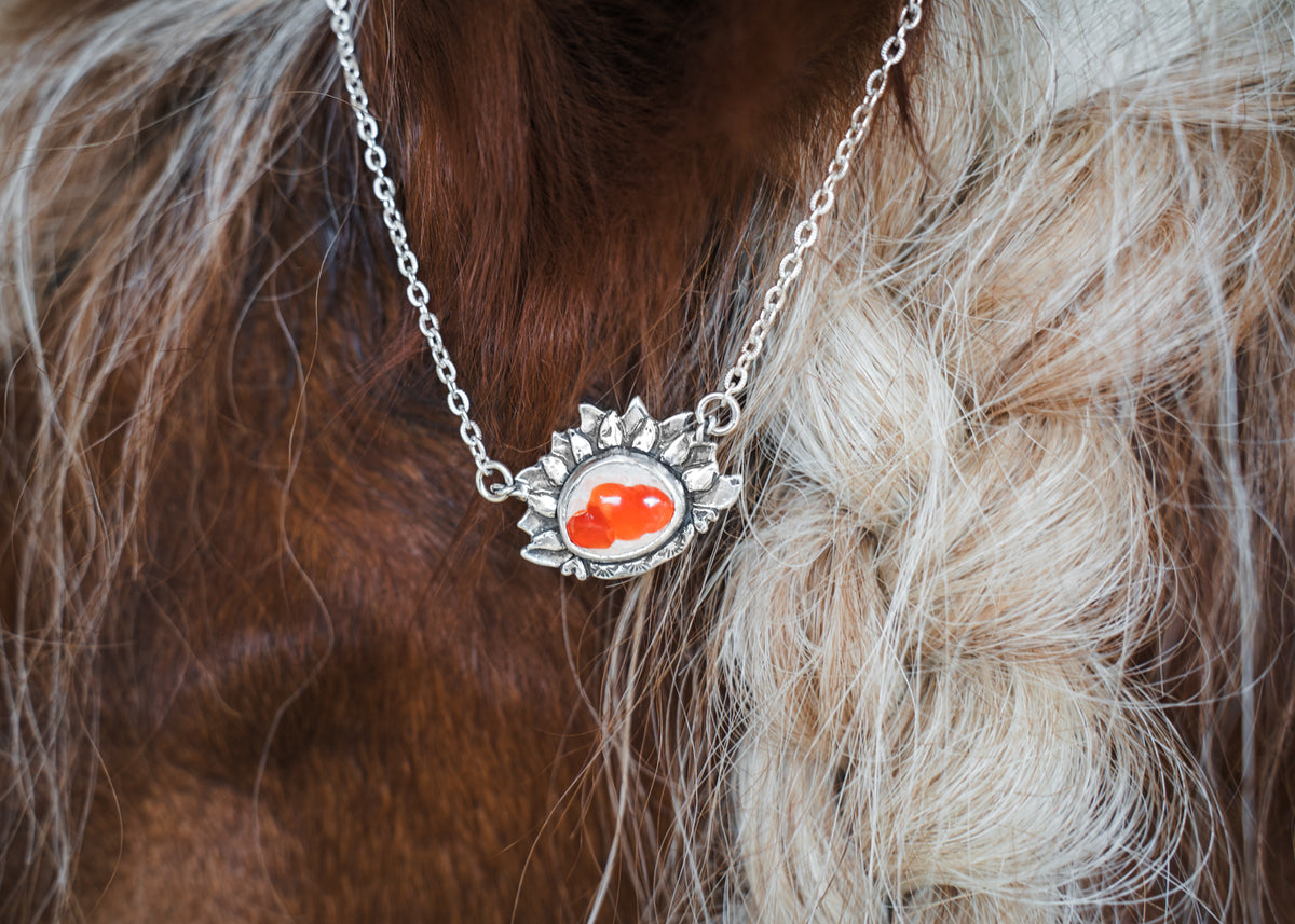 Follow the Sun Fire Opal Necklace
