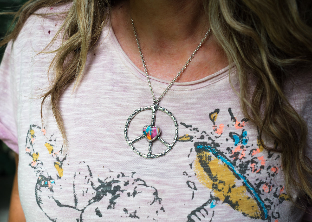 Giant Peace Sign Necklace