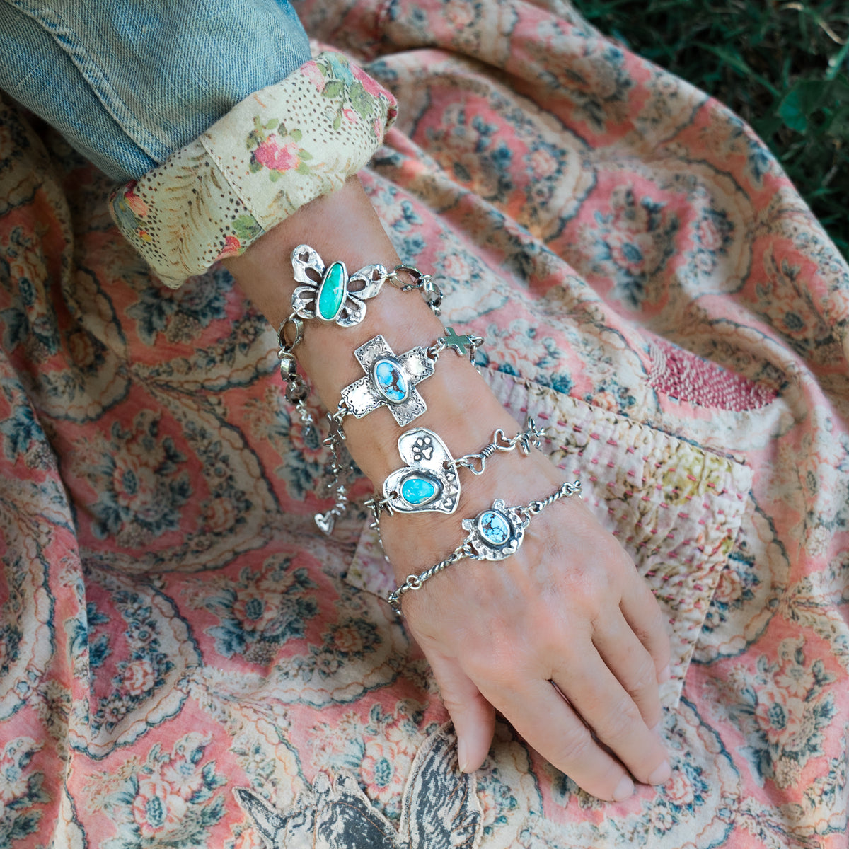 Fly High Butterfly Turquoise Bracelet