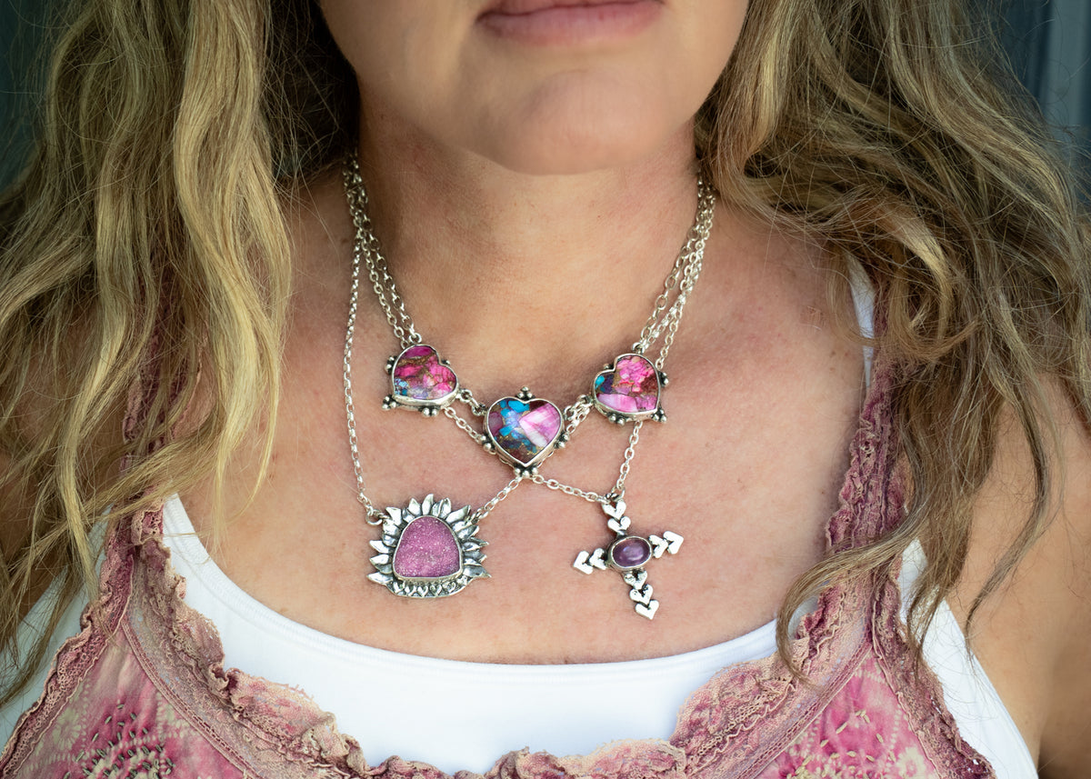 Misty Pink Dawn Cobaltoan Necklace