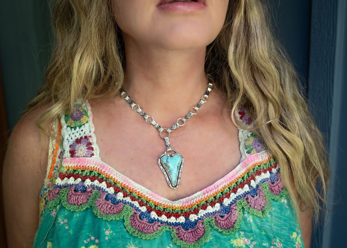 Warrior Heart Turquoise Necklace