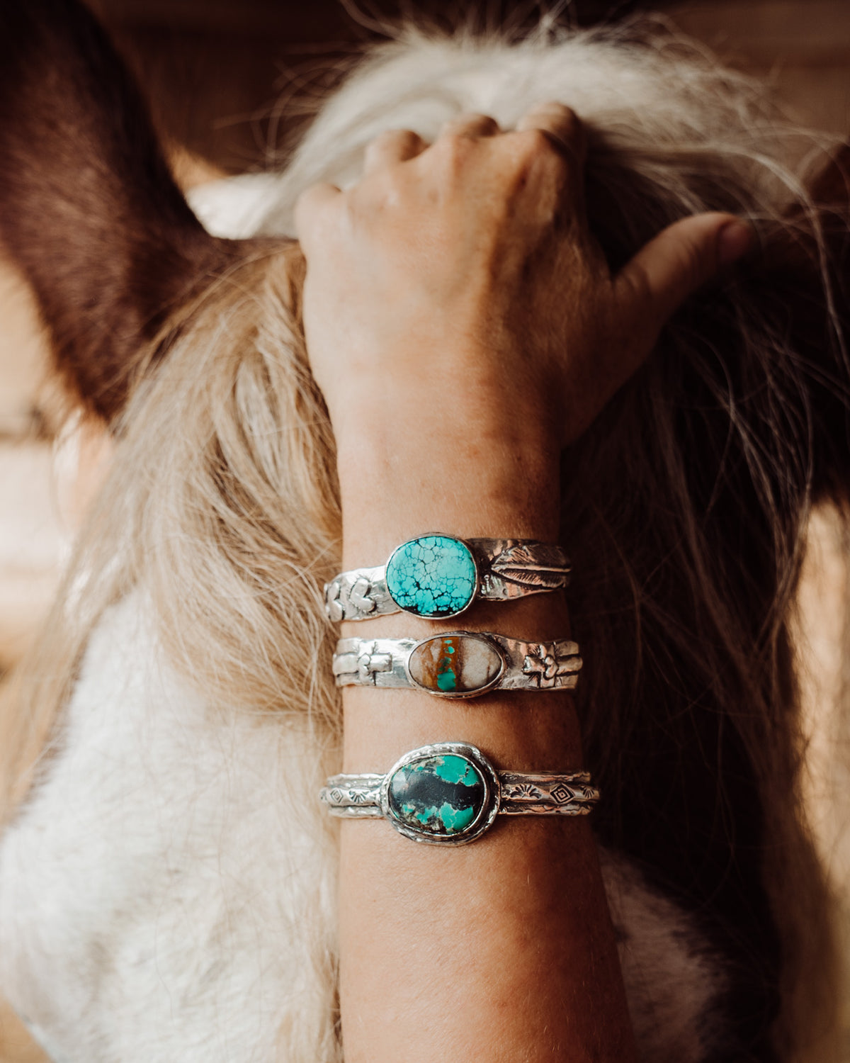 Faith is Daring Turquoise Cuff