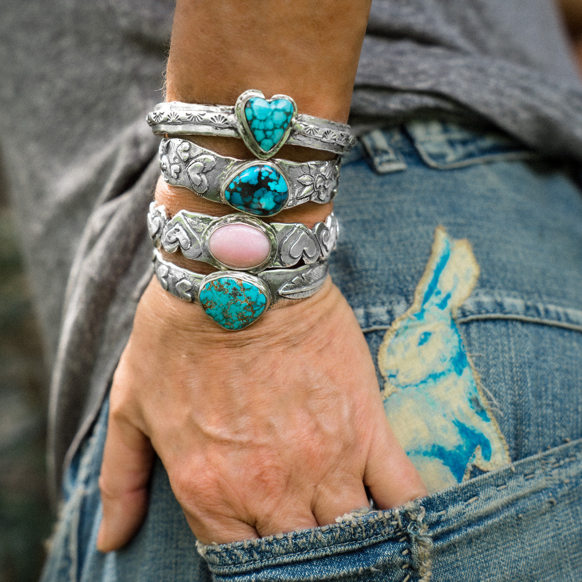 Celebrate Life Cloud Mountain Turquoise Cuff