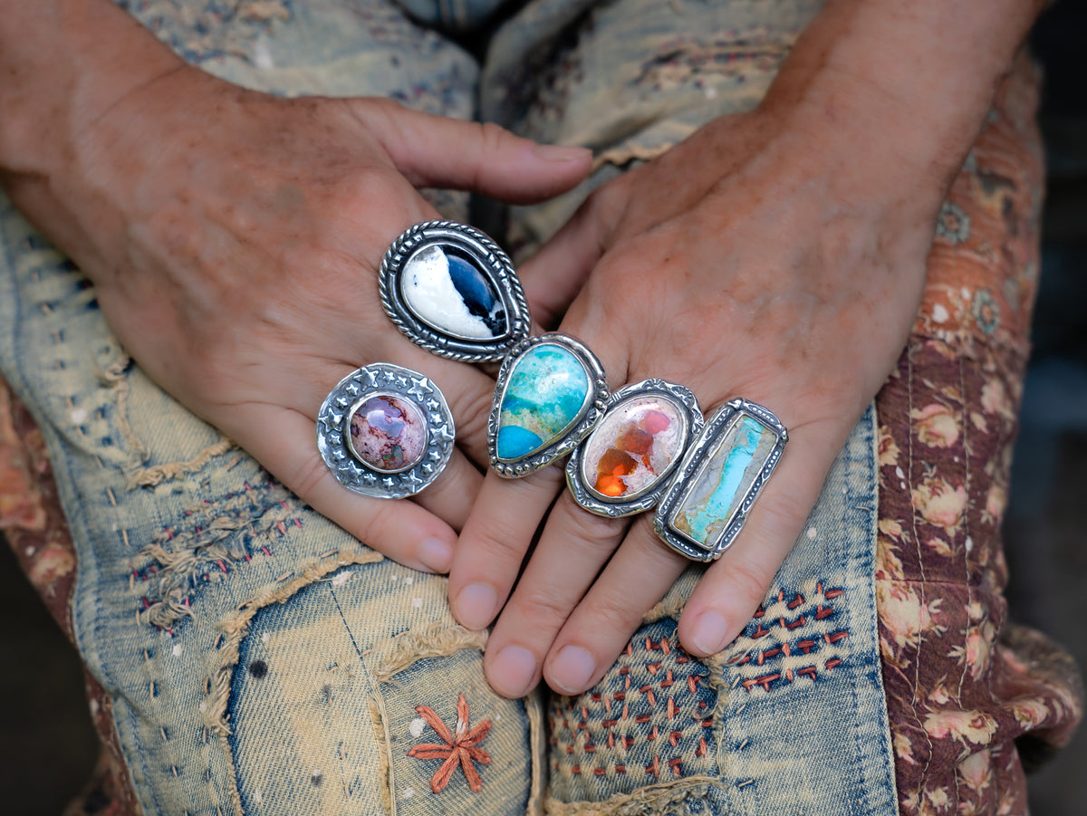 Spirit Waters Ribbon Turquoise Ring- adjusted to your size