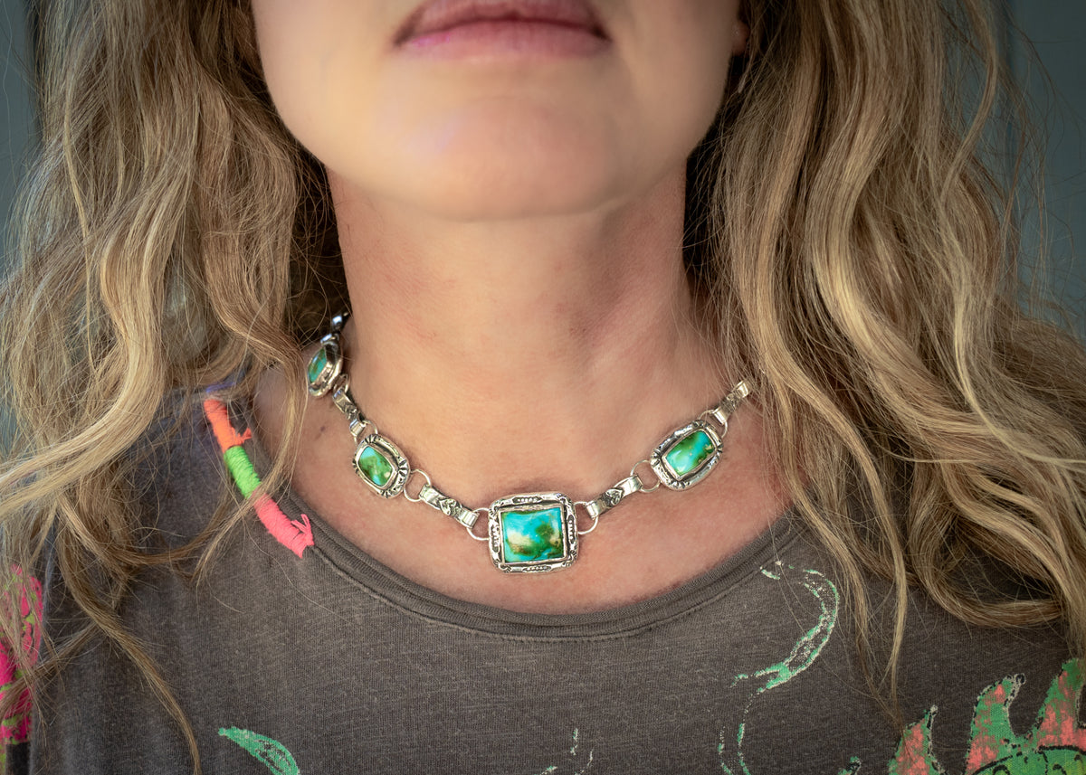 Stepping Stone Sonoran Turquoise Necklace