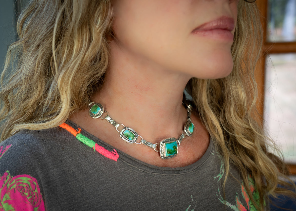 Stepping Stone Sonoran Turquoise Necklace
