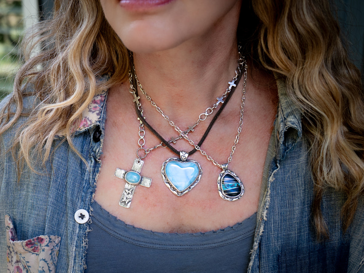 Live in Faith and Grace Chalcedony Necklace