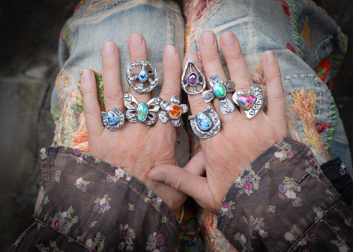 Butterfly Love Sonoran Turquoisel Ring- adjusted to your size