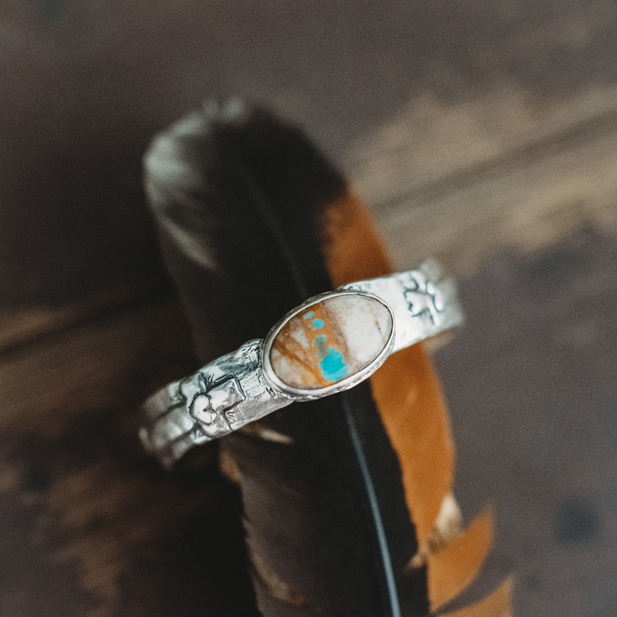 Faith is Daring Turquoise Cuff