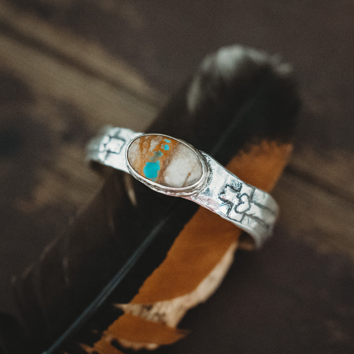 Faith is Daring Turquoise Cuff