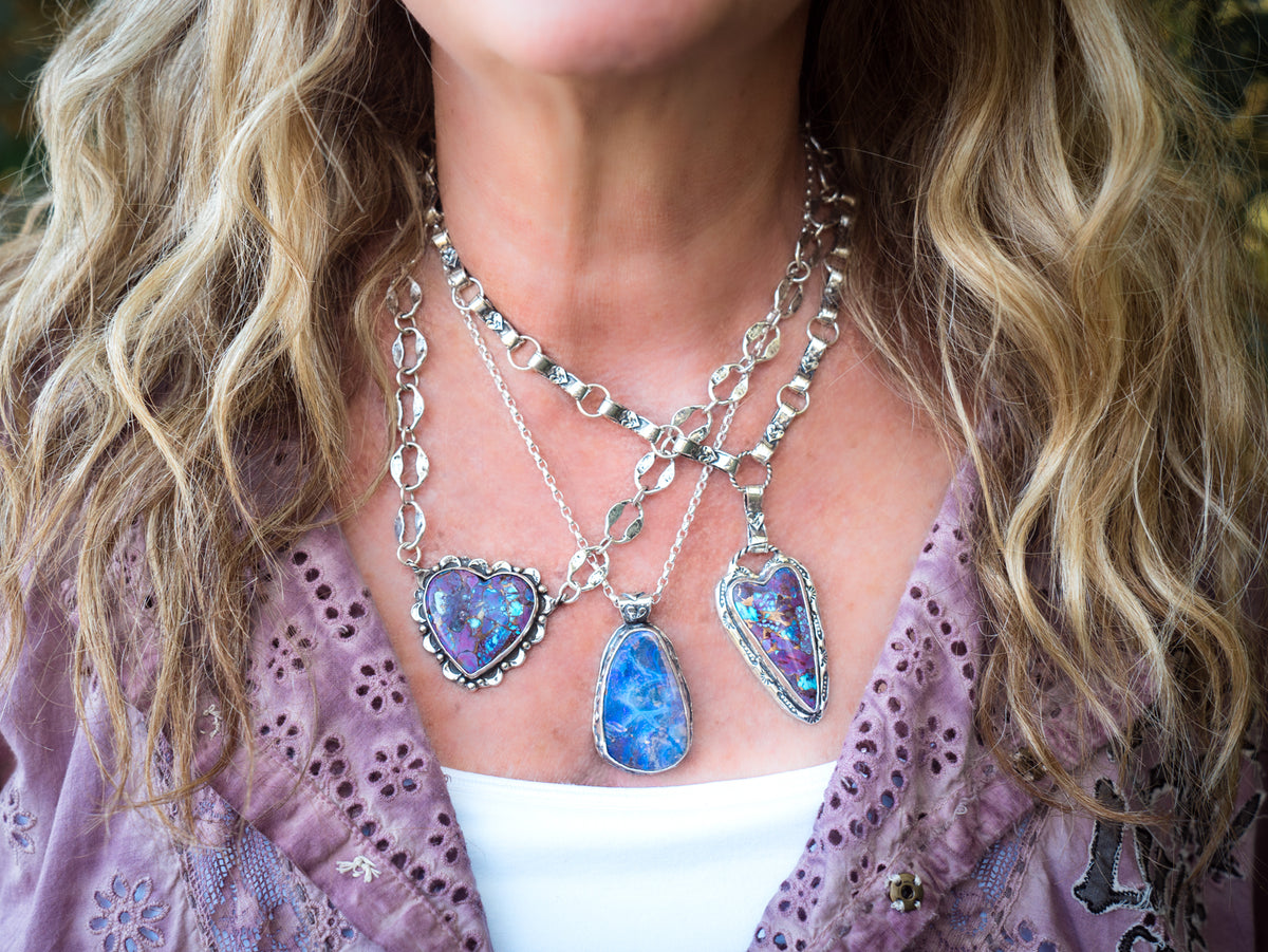 Courageous Heart Confetti Necklce