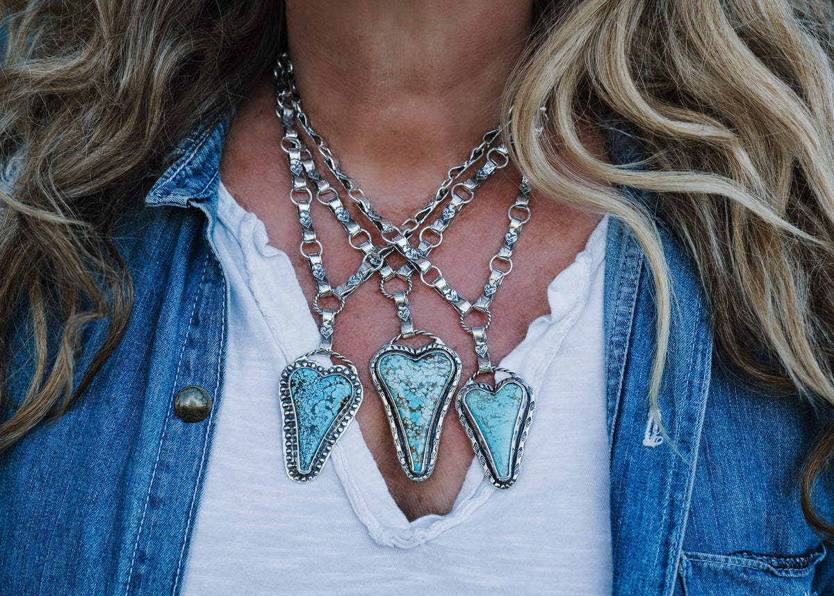 Warrior Heart Turquoise Necklace -2
