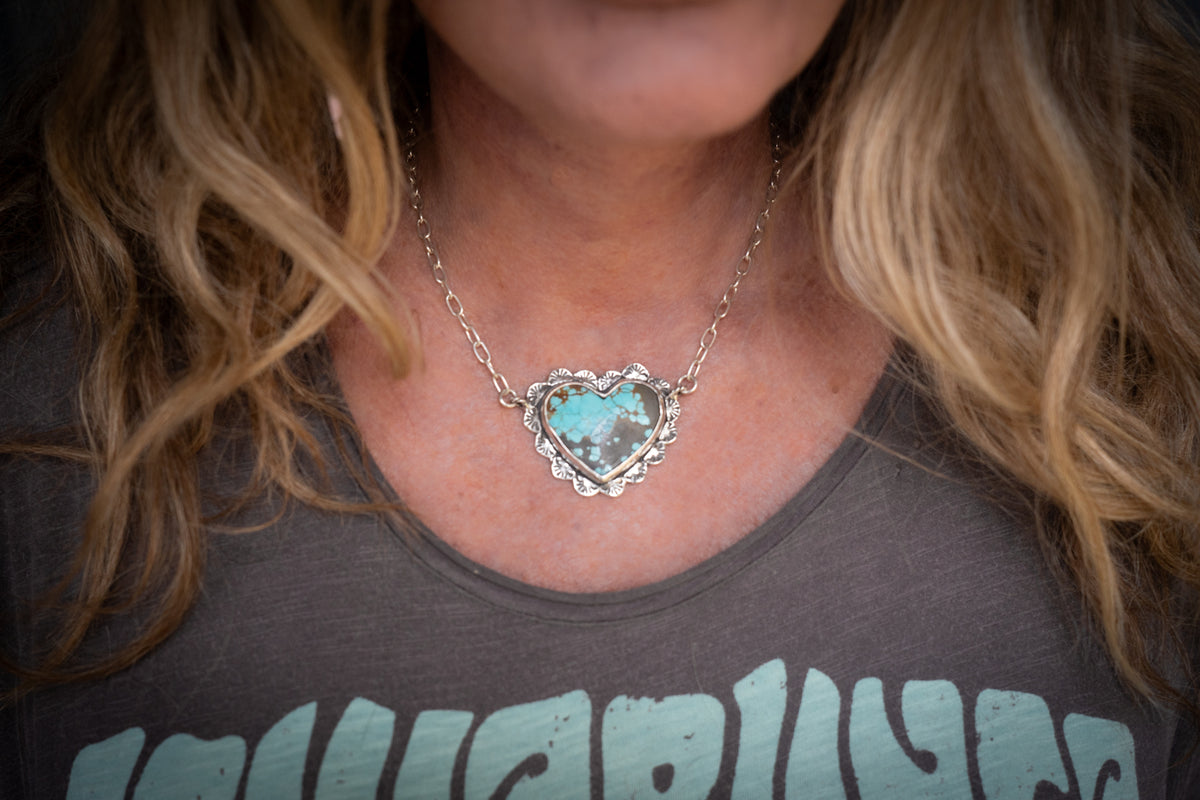 Courage Strength Hope Turquoise Necklace
