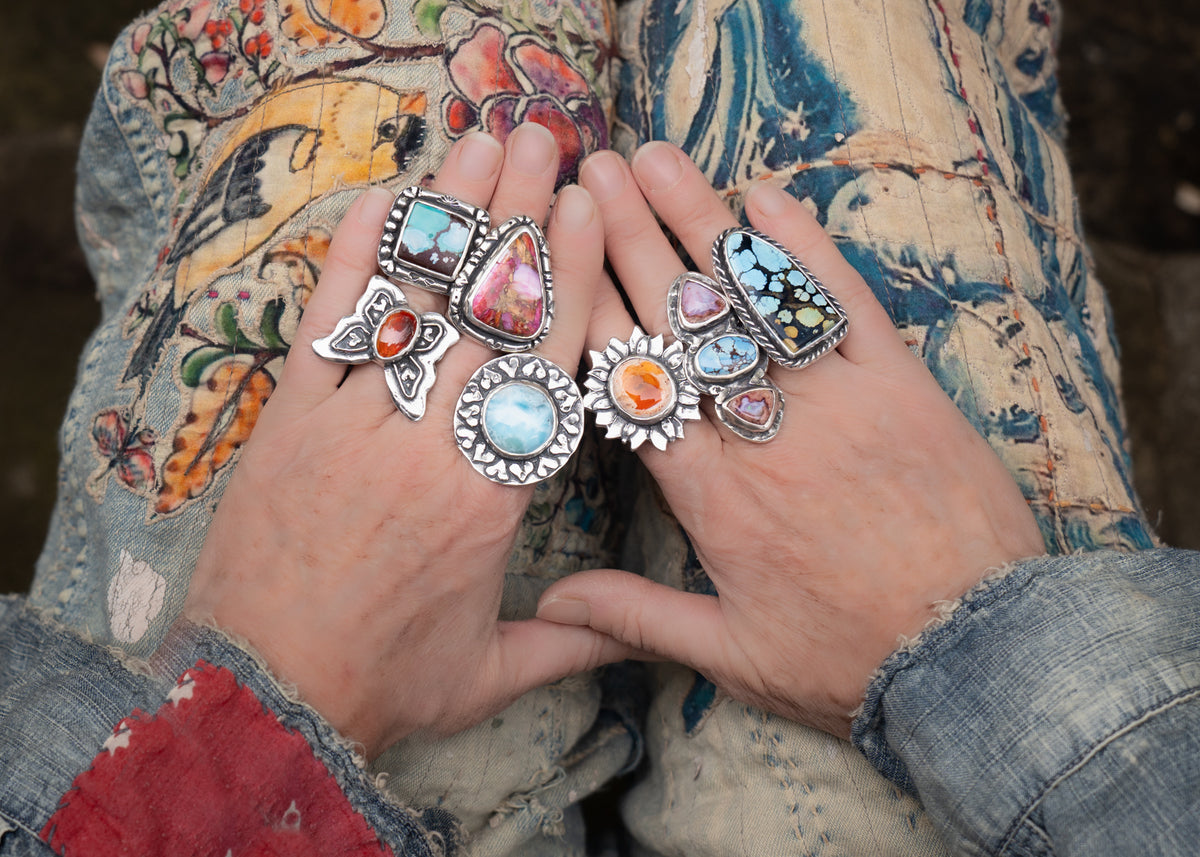 A Thousand Hearts Larimar Ring- adjusted to your size