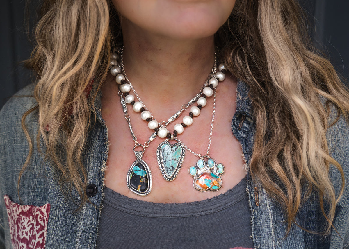 I Love My Dawg Turquoise Necklace