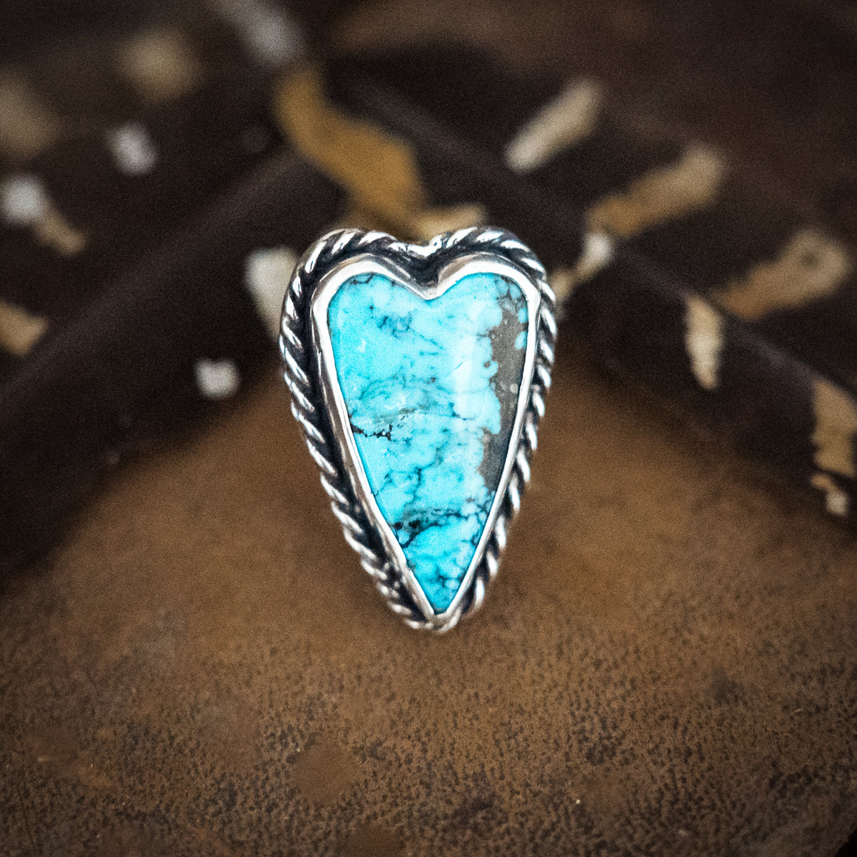 Cowgirl Heart Turquoise Ring - adjusted to your size