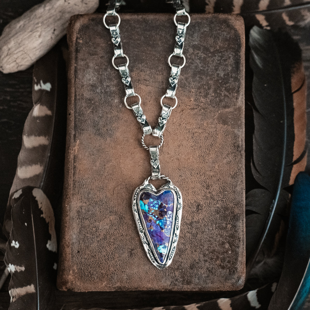 Courageous Heart Confetti Necklce