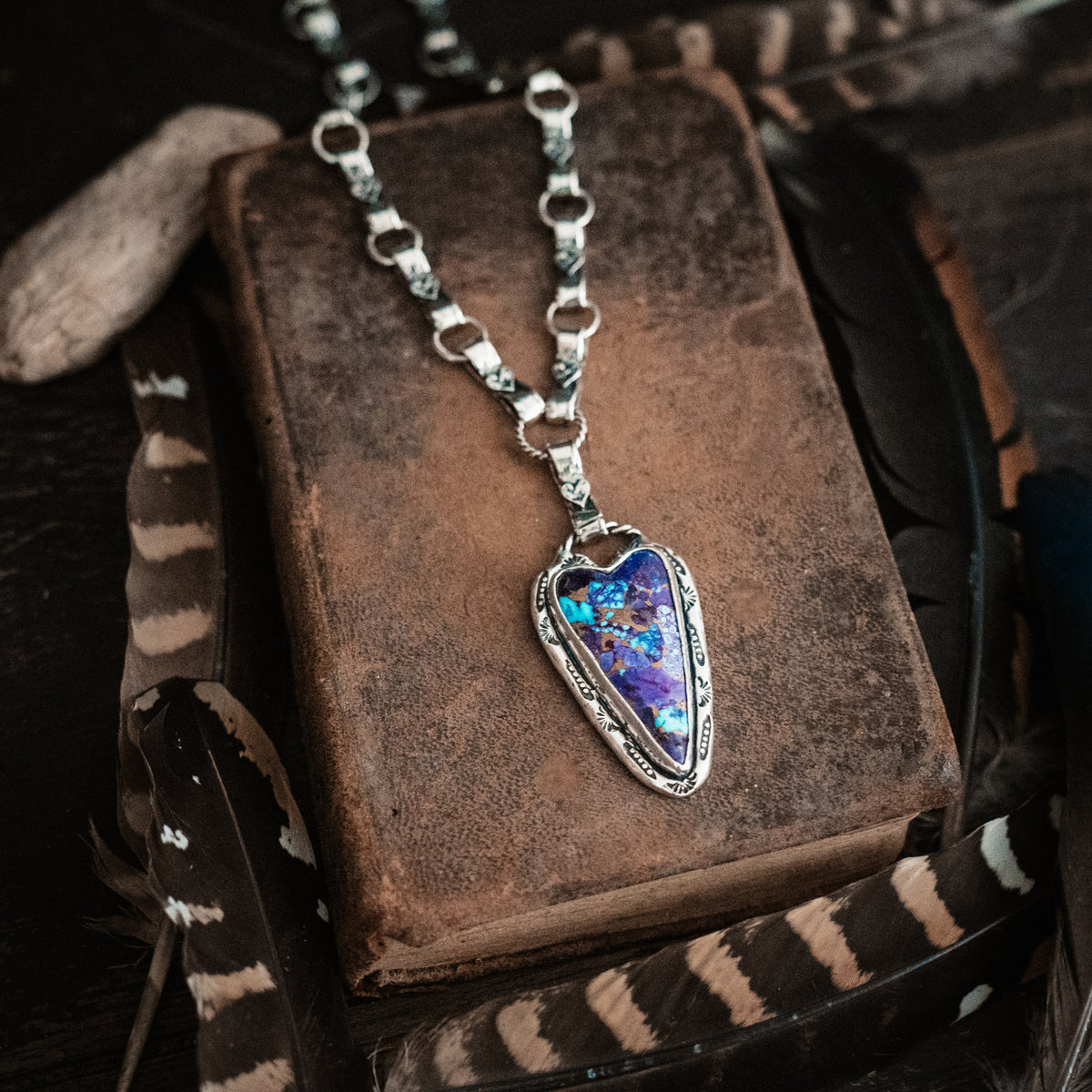 Courageous Heart Confetti Necklce