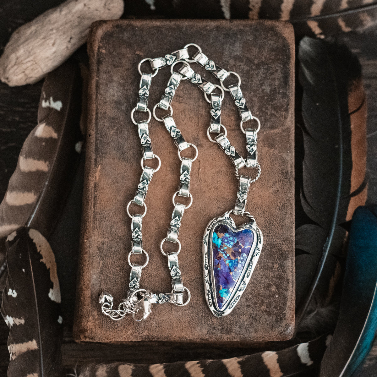 Courageous Heart Confetti Necklce