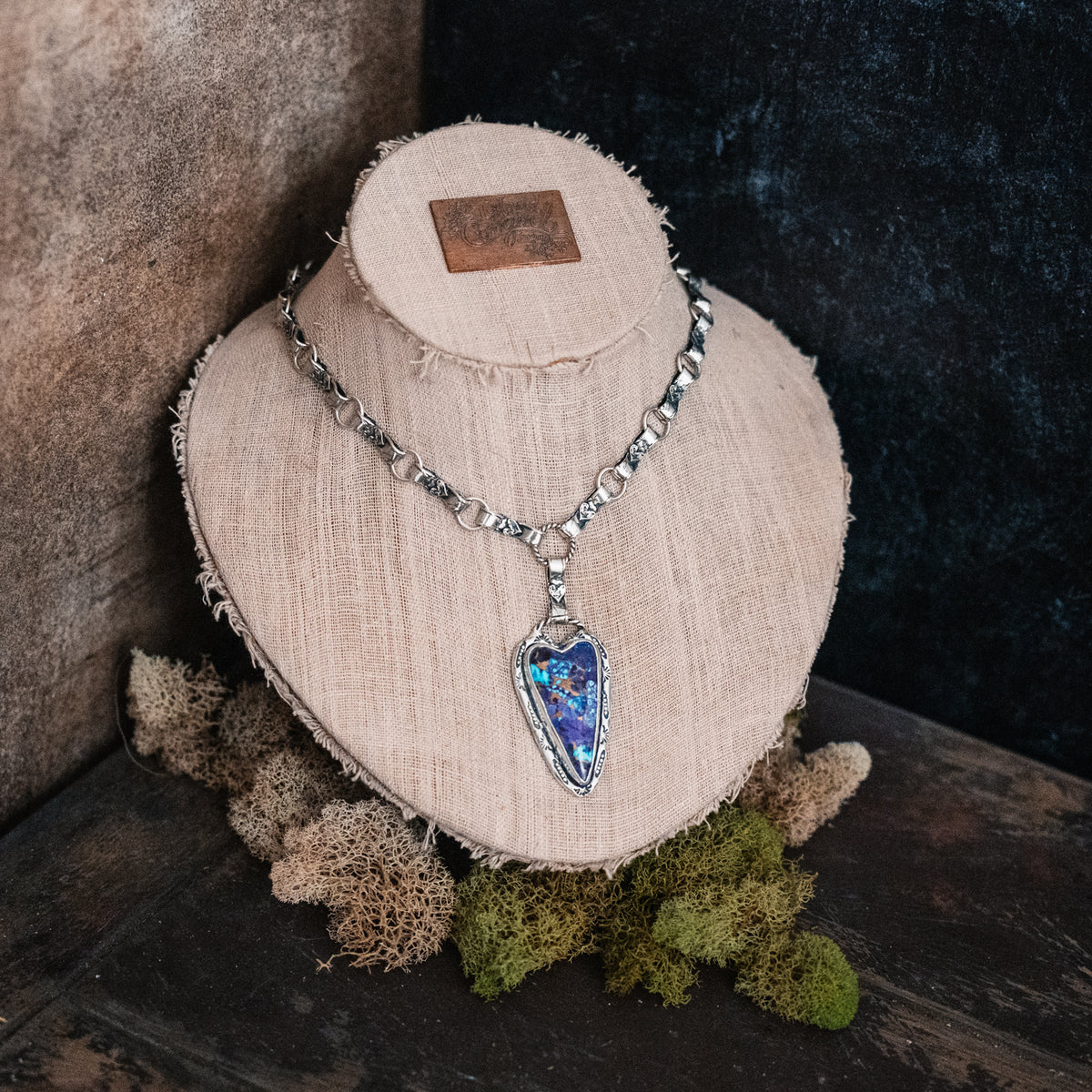 Courageous Heart Confetti Necklce