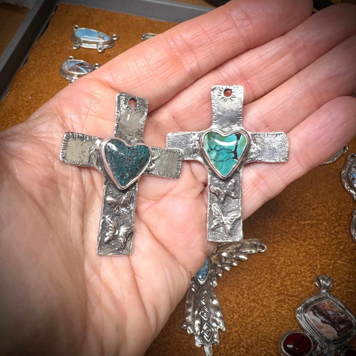 CUSTOM FOR Francesca-Live in Faith Cross Heart Necklace