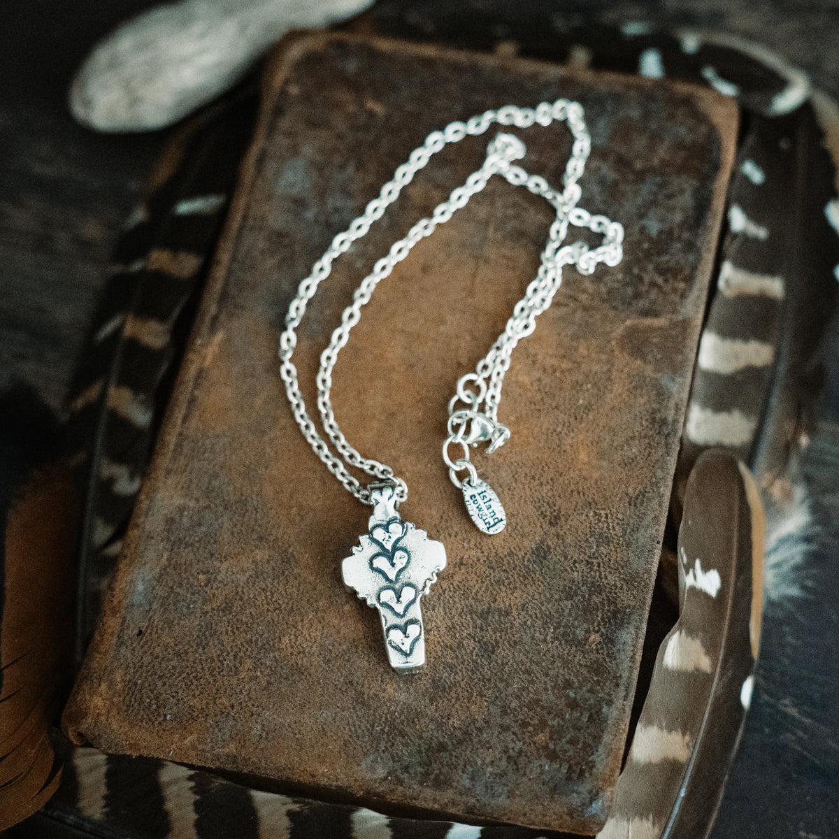 A little Faith turquoise cross necklace