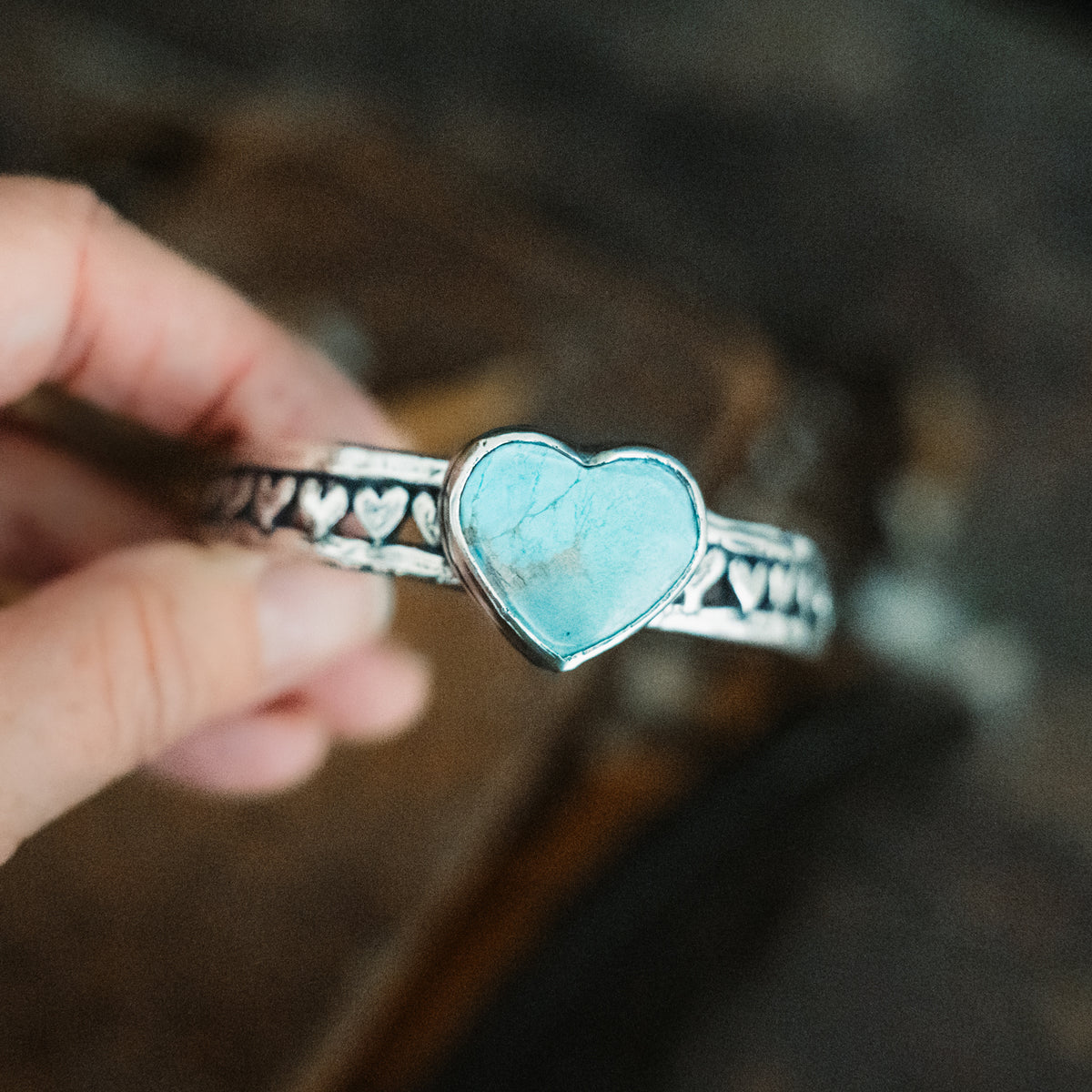 All of my Heart Turquoise Cuff