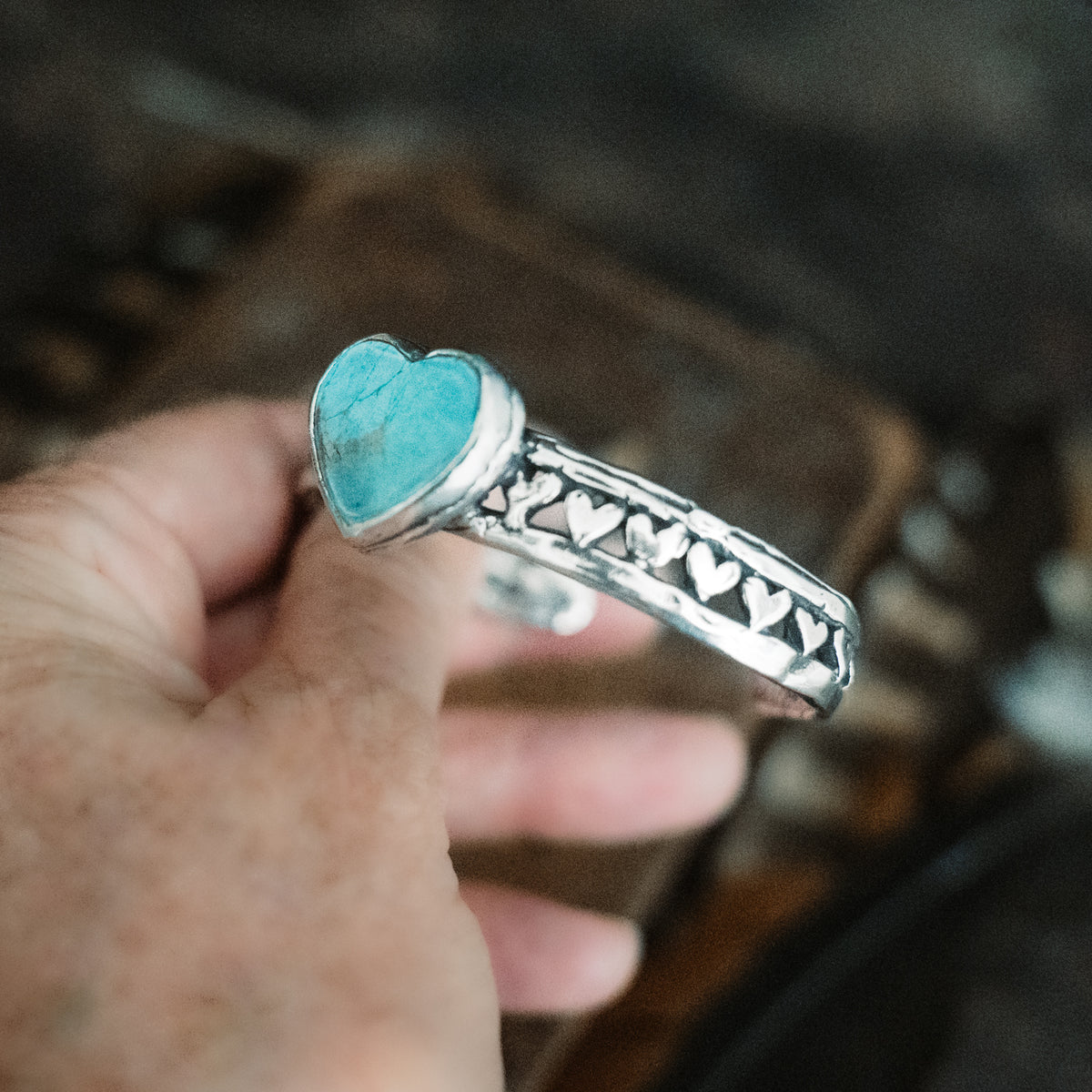 All of my Heart Turquoise Cuff