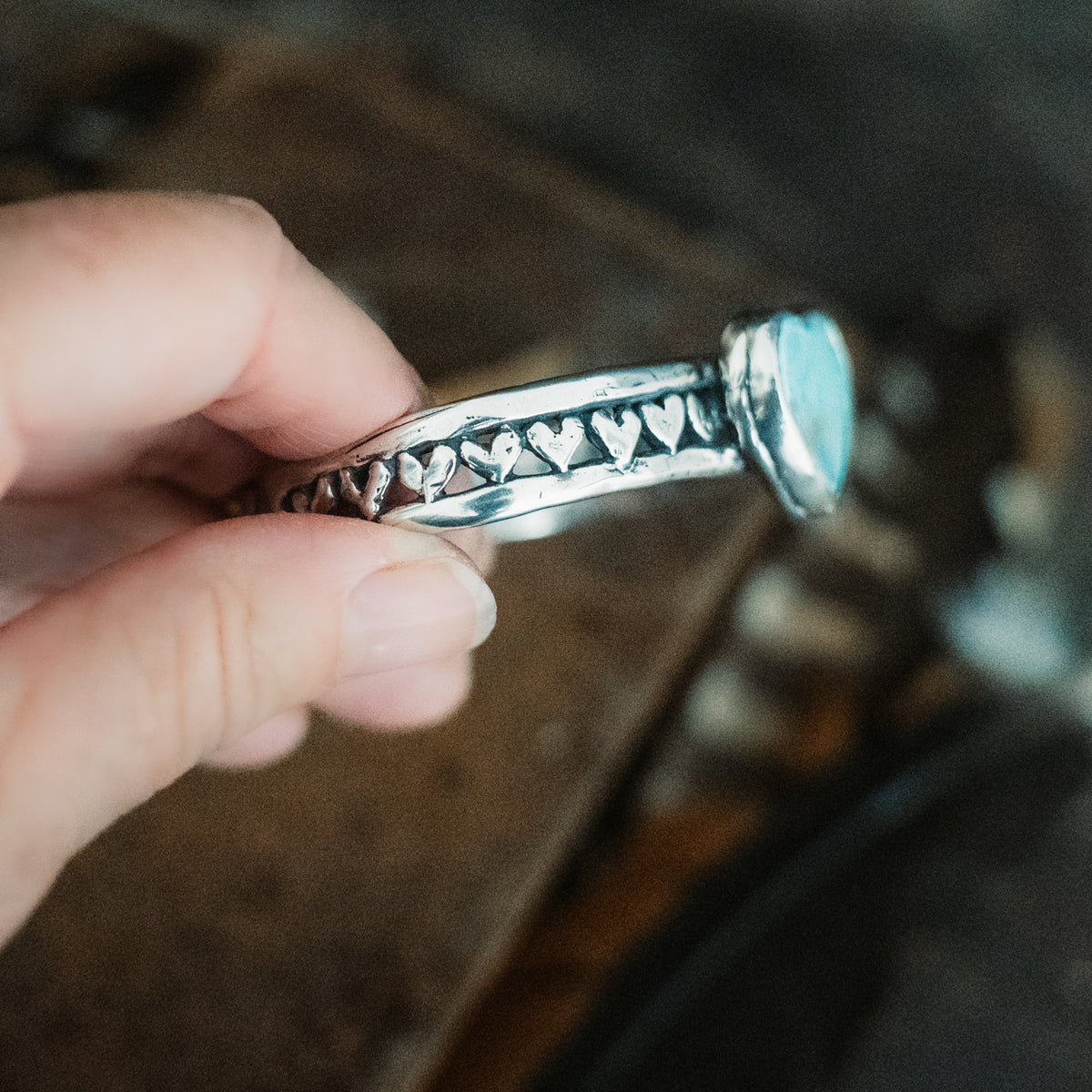 All of my Heart Turquoise Cuff