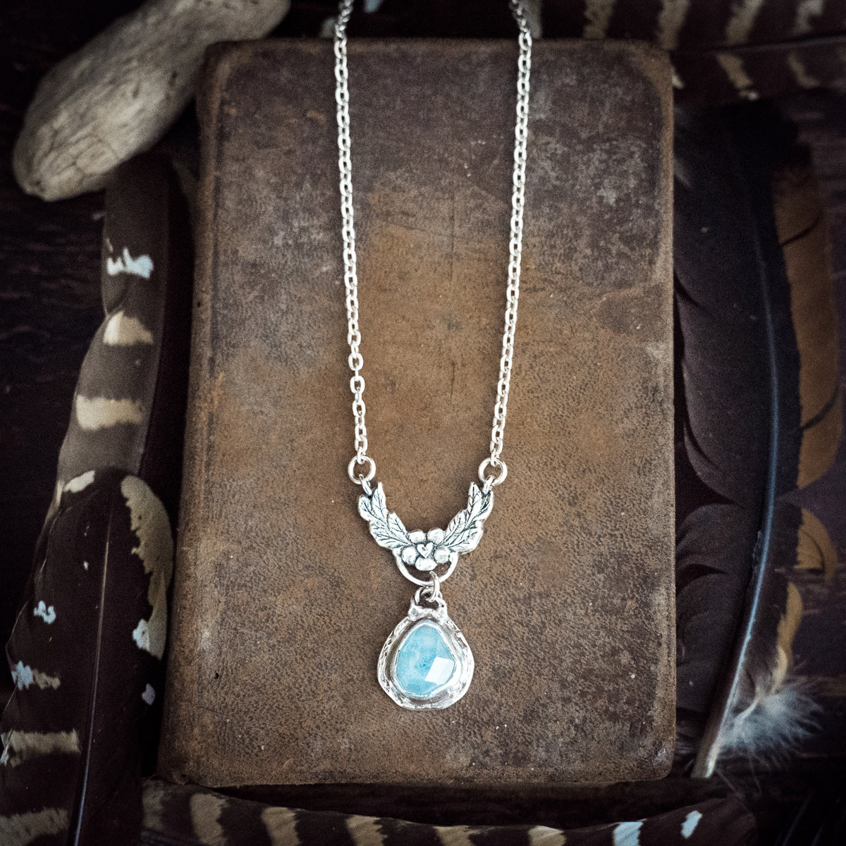 Always Bloom Aquamarine Necklace
