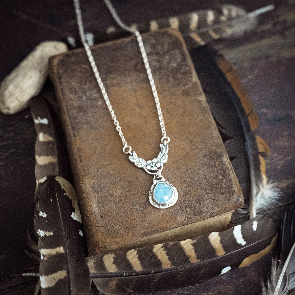 Always Bloom Aquamarine Necklace