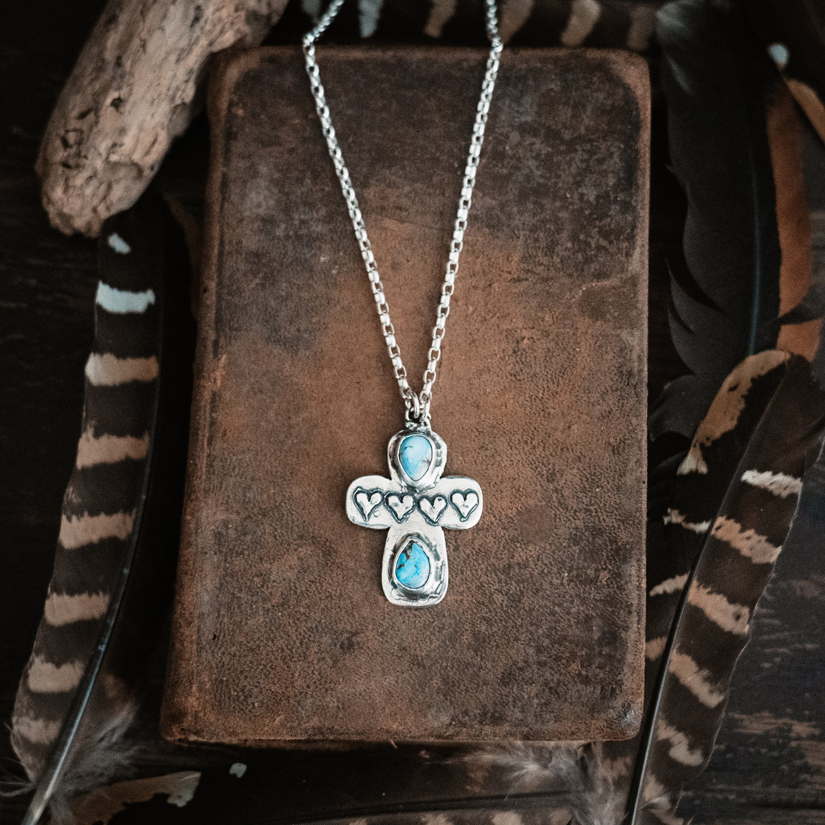 Always Faith Golden Lavender Turquoise Necklace
