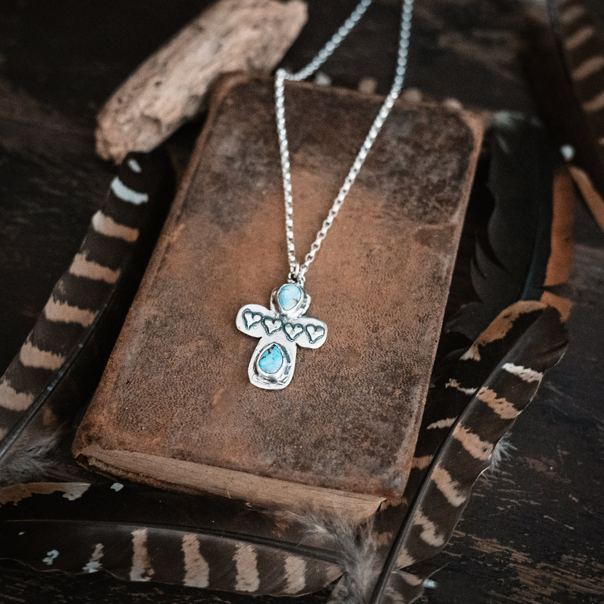Always Faith Golden Lavender Turquoise Necklace