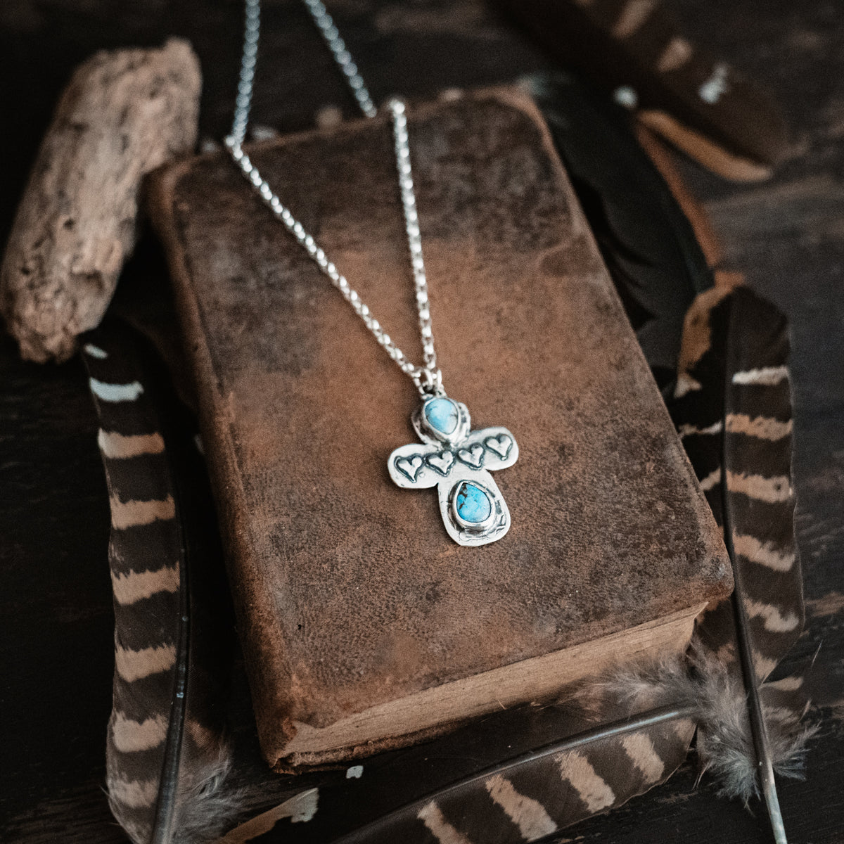 Always Faith Golden Lavender Turquoise Necklace